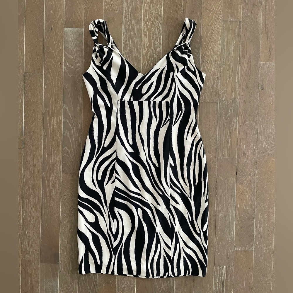 NWT Calvin Klein Zebra Print Dress